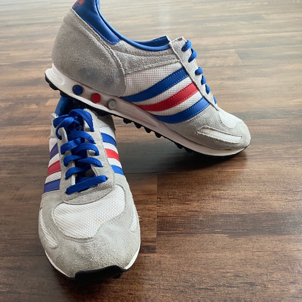Adidas Originals LA Trainer, red white and blue